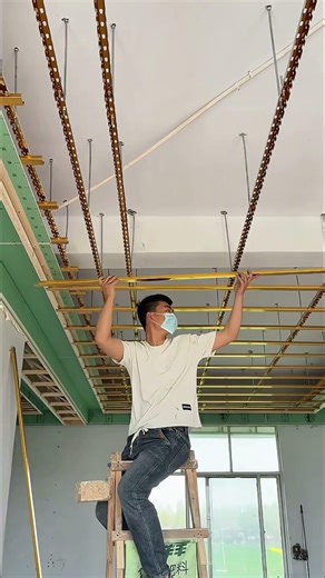 Light Steel Frame Ceiling Installation #craftsmanship #construction