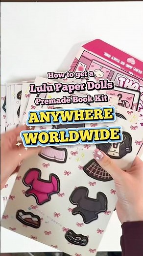 How to get Lulu paper dolls premade book kit anywhere in the world! Cute paper craft best diy crafts