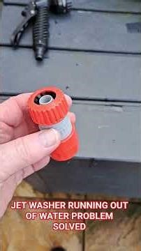 JET WASHER RUNNING OUT OF WATER PROBLEM SOLVED