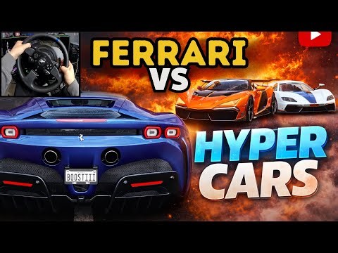 1300HP Ferrari SF90 Vs Hyper Cars - Forza Horizon 5 | Steering Wheel Gameplay