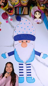 41K views · 1K reactions | Lindo Papá Noel de color azul hecho con foami 殺 . #diy #foami #manualidades | Mundo Alelíz | Facebook