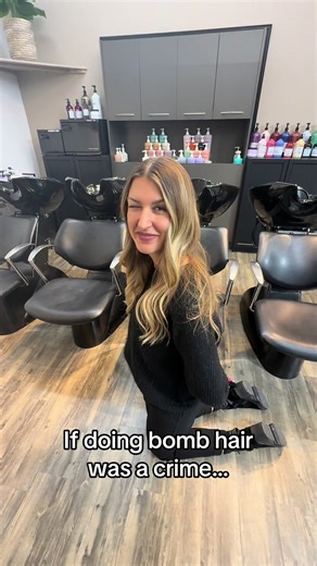 If doing bomb hair was a crime… I’d be serving a life sentence 💣🔥 Harlow Hair & Co | Roswell, Ga #harlowhairandco #roswellga #hairstylist #hairstylistsoftiktok #salontok