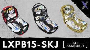 This is the first video in a new series we call "The Assembly Line". This is a "How-To" series where we cover assembly of our kits in great detail. Please feel free to leave us comments on the video below to let us know what you would like to see on "The Assembly Line." See ya soon! THE BAG: The LXPB15 from Lightning X Products is a MOLLE accessory pouch designed for use as an IFAK (Individual First Aid Kit) or similar application. It features thick double layer webbing bars in the rear that can