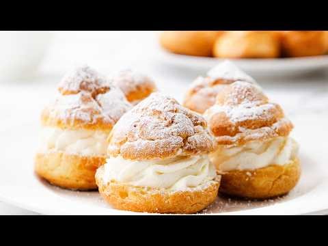 Easy cream puffs recipe for bakery-style pastries at home. Light, crisp, and delicious.