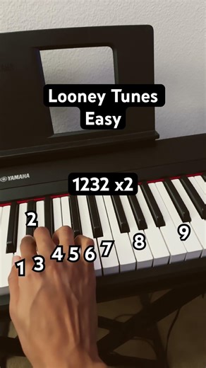 Looney Tunes Theme Easy Piano Tutorial #piano #pianotutorial #easy