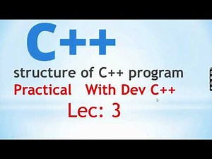 Basic Structure of C++ Program practical with Dev C++ in Amharic #Lec 3