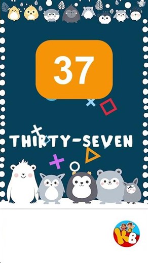 37 | Learn Number 37 ■ | Kids Learning Shorts #kidubidu