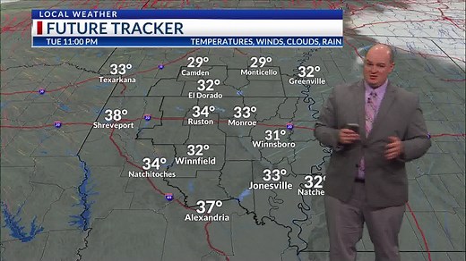 A cold day in the 40's with decreasing clouds. | KTVE 10 KARD 14 myarklamiss