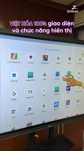 👁️GIAO DIỆN TIẾNG VIỆT TRỰC QUAN TRÊN MÀN HÌNH TƯƠNG TÁC OPTOMA SERIES 5 Optoma Series 5 nay đã hỗ trợ giao diện tiếng Việt, giúp giáo viên, học sinh và doanh nghiệp dễ sử dùng ngay từ lần đầu, thao tác nhanh và khai thác hiệu quả các tính năng tương tác trên thiết bị. Được tin dùng bởi nhiều khách hàng tại Việt Nam như: THCS & THPT Lương Thế Vinh, Tập đoàn Nhà phố Việt Nam, Hanoi Academy,... Zodiac Clarity luôn sẵn sàng cung cấp màn hình tương tác Optoma cho các trường học và doanh nghiệp trên