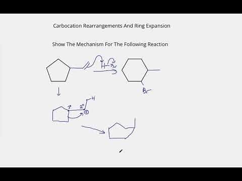 Carbocation Rearrangement Mechanism For A Ring Expansion (With An Example)