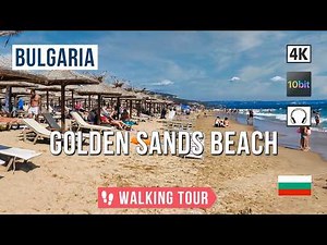 Golden Sands Beach Walk 🇧🇬: Relaxing Waves 🚶‍♂️4К 🎧 2024
