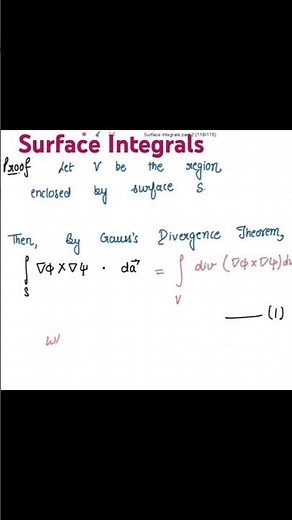 Surface Integrals | Vector Calculus #vectorcalculus #surfaceintegral #gaussdivergencetheorem