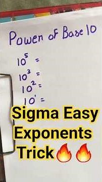 Power of Base 10 Explained 🔥 | Easy Exponents Trick#exponents #maths #education #ytshorts #tricks