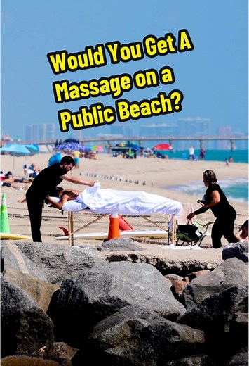 Getting a Beach Massage at Haulover Beach in Miami