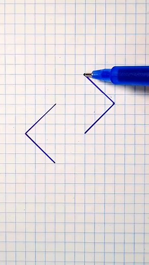 Step-by-Step Complex Drawing Process on Grid Paper
