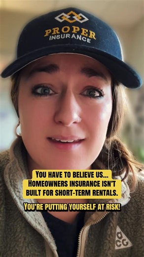 We know it sounds dramatic, but you HAVE to believe us. A homeowners policy was written for personal living, not rotating guests, elevated liability, or rental income on the line. When strangers stay in your home, your exposure changes…. and your insurance needs to change with it. #youhavetobelieveme #shorttermrentalinsurance #shorttermrentals #shorttermrentalproperty #shorttermrentalmanagement