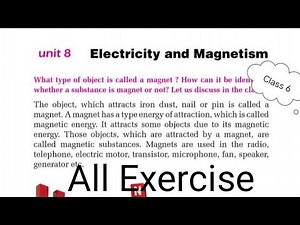 class 6 Science book unit 8 # All Exercise # English Medium