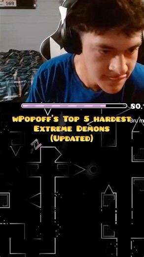 wPopoffs Top 5 Hardest Extreme Demons in Geometry Dash Updated