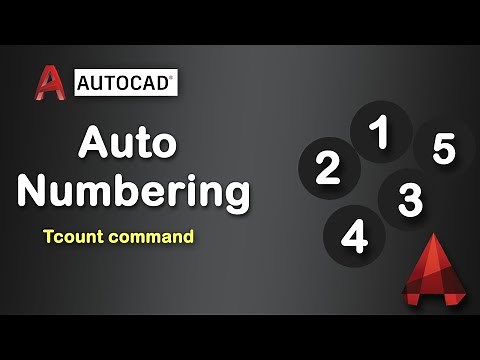 How to use Tcount command for auto numbering in AutoCAD