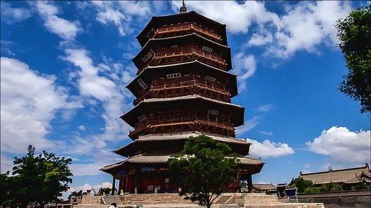 山西省应县木塔，无钉无铆屹立千年，中国唯一一座木构塔式建筑！