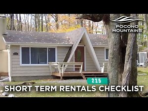 Pocono Mountains Short Term Rentals Checklist