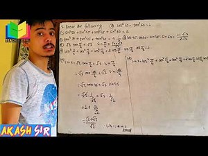Optional math class 8 || Trigonometry || Trigonometric ratios with standard angles PART-4