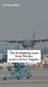 1.4M views · 9.3K reactions | A firefighting team from Mexico arrives in Los Angeles, where Gov. Gavin Newsom greets them.  @markpottslat | Los Angeles Times | Facebook