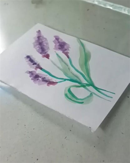 simple violet 💜 art #flowerpainting #garland #art #watercolorpainting