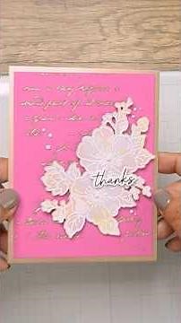 Watercolour + Vellum = Pure Magic #cardmaking #vellum #shorts