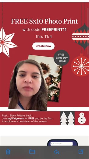 Grab it now before it’s gone 🎉 Free 8×10 photo print at Walgreens! 🖼️ Use the code to score your FREE 8×10 enlargement online or via the app — don’t miss it, offer ends Nov 4. Tag your best pic and turn it into a wall-worthy memory. 💫 #Walgreens #Freebie #CouponDeal #PhotoPrints #freeprints @Latinacouponer @Kristin 💖 (KouponingwithaK) @Tephura-smash or pass Couponer @🎀🌻Save With Sonia🌻🎀 @RStartCoupons @Crystal saving the most 🤑 @RookieCouponer✌️ @Eden'sScreamin'Deals @QponWithMarie | co