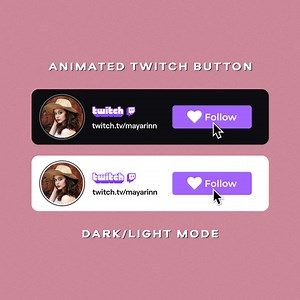 Custom Animated Twitch Follow Button Overlay for Intro Videos V2 - Etsy