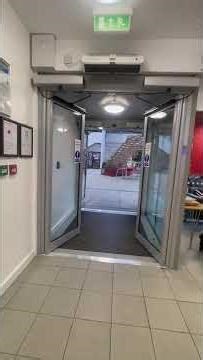 Double swing door with Card reader