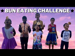 Bun eating challenge | Bun eating game | Kids game #eatingchallenge #azhaguponnu #buneatinggame