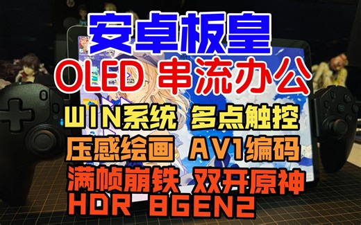 三星 S9 平板串流办公 游戏 win系统完美手势压感支持 OLED屏幕十分惊艳 唯一的8gen2安卓板皇 满帧崩坏星穹铁道 双开原神