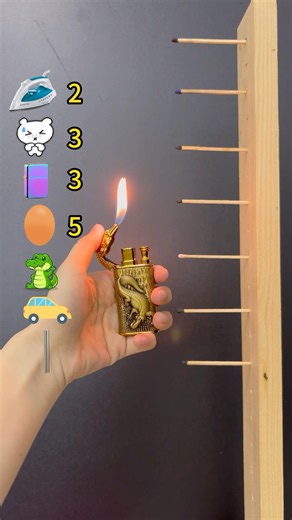 Lighters vs Matches, Which one do you think is the best？#satisfying#experiment