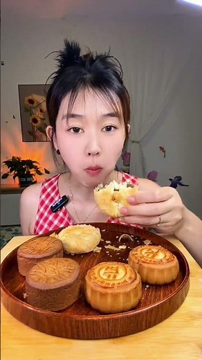ASMR Mukbang Eating Mooncakes 🥮 | Soft & Sweet Dessert Eating Sounds