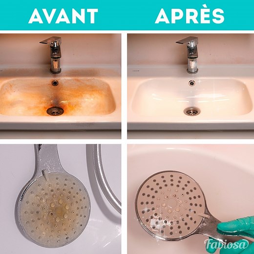 161K views · 1K reactions | Vous pouvez facilement nettoyer votre salle de bain avec du vinaigre et du bicarbonate de soude. | Fabiosa France | Facebook