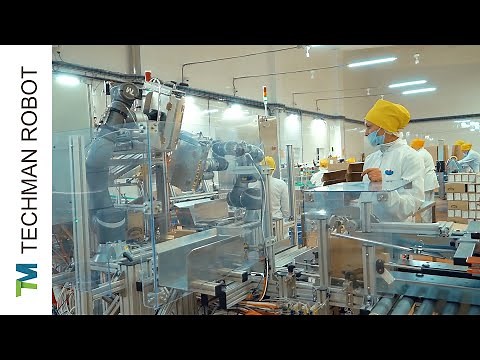 V2A031 TM Robot - Food Packaging and Palletizing at Cheese Factory