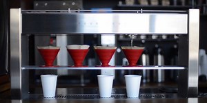 This brilliant machine makes five cups of pour-over coffee at once