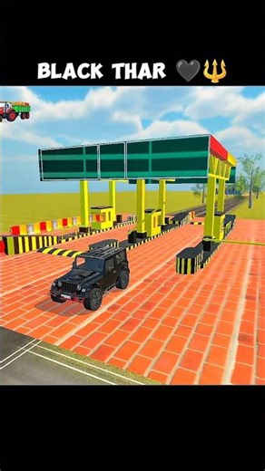 BLACK THAR 🖤🔱 INDIAN KISAN SIMULATOR 3D GAME || #shortsfeed #indiantractor3d