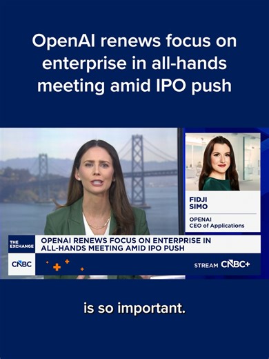 CNBC’s Kate Rooney reports on OpenAI's all-hands meeting as it prepares for an IPO. Watch more at the #linkinbio or the link on screen. #CNBC