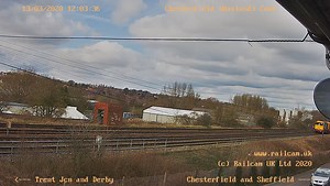 Chesterfield Choppers Rail Operations Group operated 0Z59 (20118, 132, 311 & 314) Barrow Hill L.I.P. to Leicester L.I.P. passing our Chesterfield Cameras. VolkerRail Careers Palin Line Tamper/Liner DR73946 completes the clip with 6J74 Leicester Knighton Jn to Chesterfield Down Sidings. 13/03/20. WNXX | Railcam