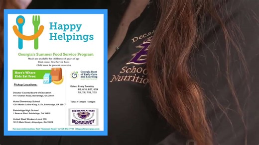 Decatur County Summer Feeding Program Helps Families Bridge the Gap During School Break