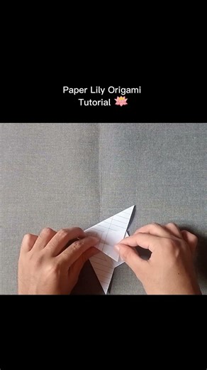 Paper Lily Origami Tutorial🪷 #shorts