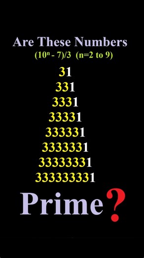 The Number 333333331 — Prime or Not?