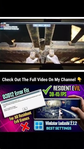 Directx 12 (D3D12) Error Fix For All Resident Evil Games on Winlator #winlatorandroid #residentevil7