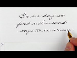 How to write a quote in Spencerian script with a stub nib - Handwriting practice #77