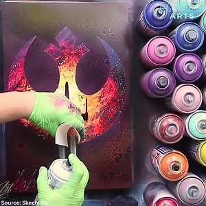 5.6M views · 5.2K shares | Making this Star Wars painting glow in the dark  By: https://cvs.lol/skat | Skech ART | Canvas Arts | Facebook