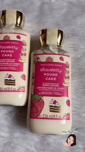 Bath & Body Works Strawberry Pound Cake Lotion Set