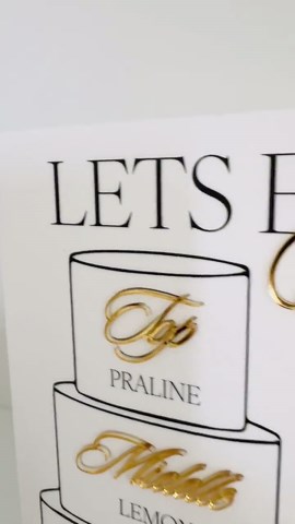 3D Acrylic Cake Flavor Sign, Let’s Eat Cake Wedding Cake Layers Tier Table Display - Etsy